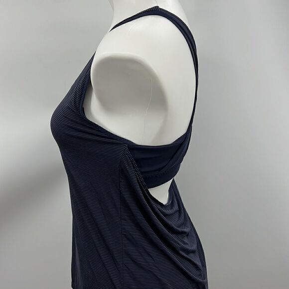 Athleta crisscross draped back sports tank in navy/black - Picture 4 of 7